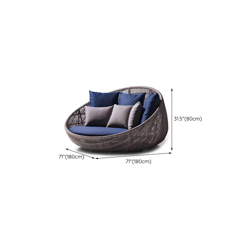 Industrial Style Outdoor Sofa Bed Water Proof Metal Sofa for Courtyard