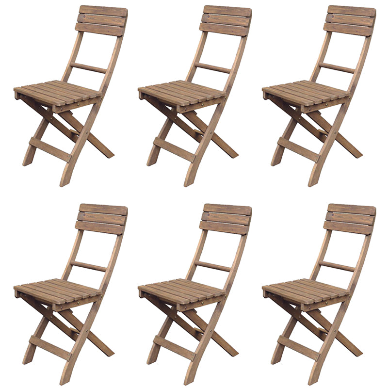 Contemporary Side Chair Folding Solid Wood Armles Dining Side Chair