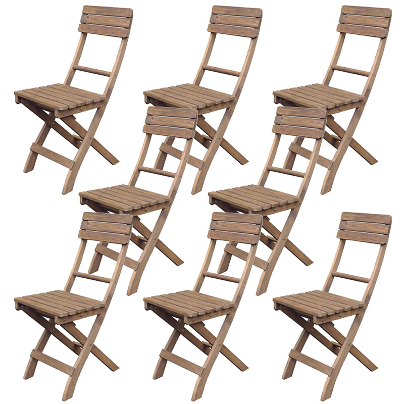 Contemporary Side Chair Folding Solid Wood Armles Dining Side Chair