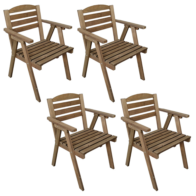 Contemporary Outdoor Chair Solid Wood Folding Patio Dining Chair