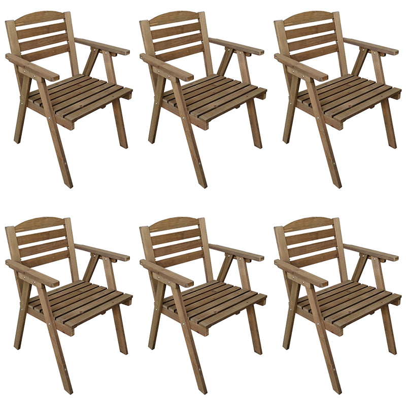 Contemporary Outdoor Chair Solid Wood Folding Patio Dining Chair