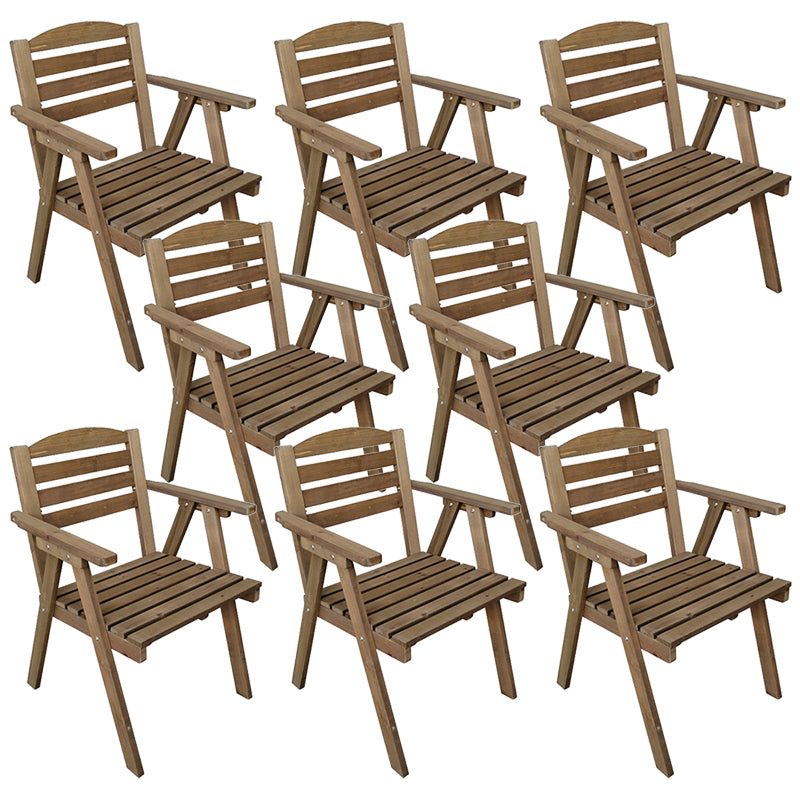 Contemporary Outdoor Chair Solid Wood Folding Patio Dining Chair