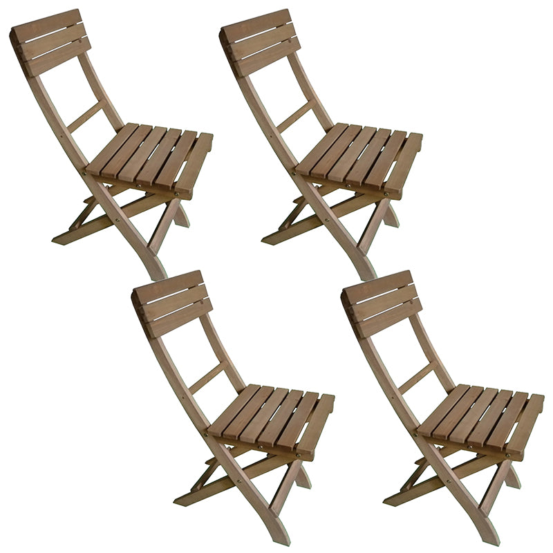 Contemporary Outdoor Chair Solid Wood Folding Patio Dining Chair