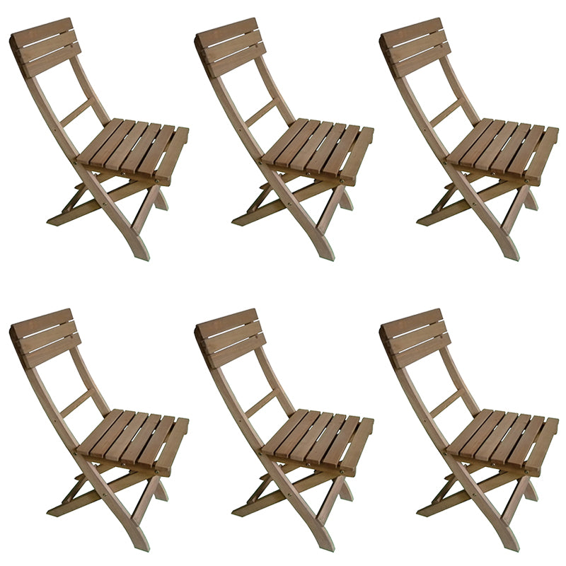 Contemporary Outdoor Chair Solid Wood Folding Patio Dining Chair