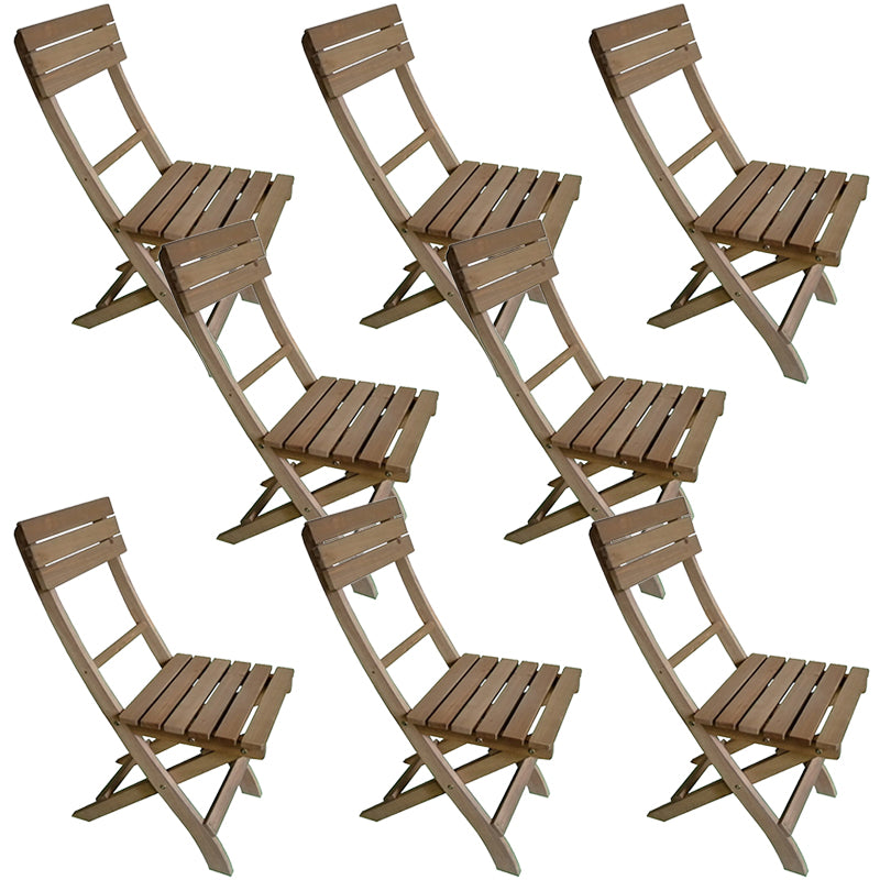 Contemporary Outdoor Chair Solid Wood Folding Patio Dining Chair