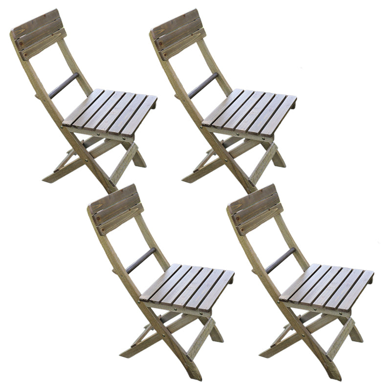 Contemporary Outdoor Chair Solid Wood Folding Patio Dining Chair