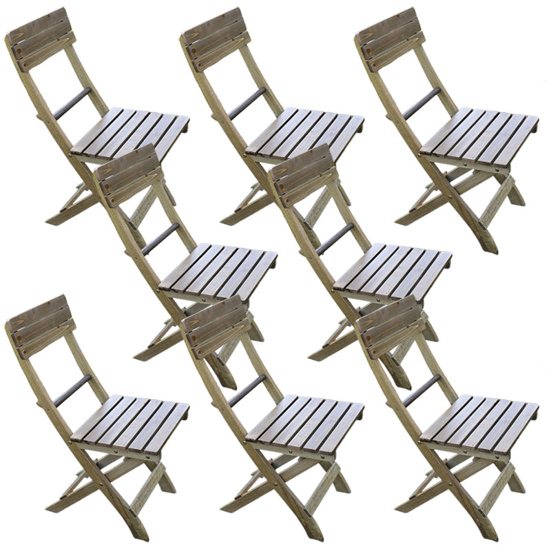 Contemporary Outdoor Chair Solid Wood Folding Patio Dining Chair