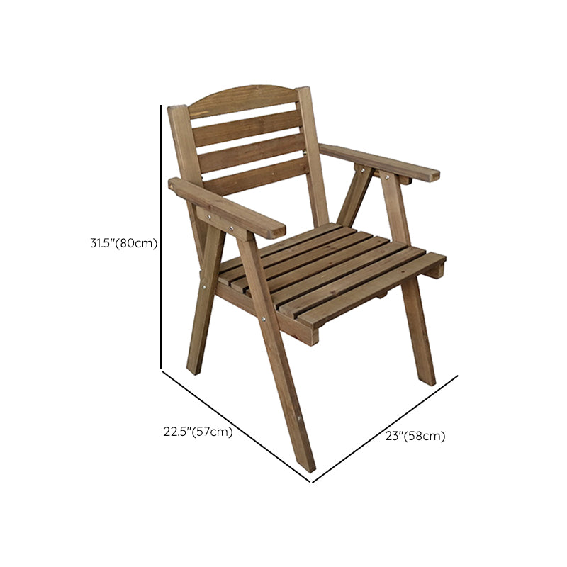 Contemporary Outdoor Chair Solid Wood Folding Patio Dining Chair