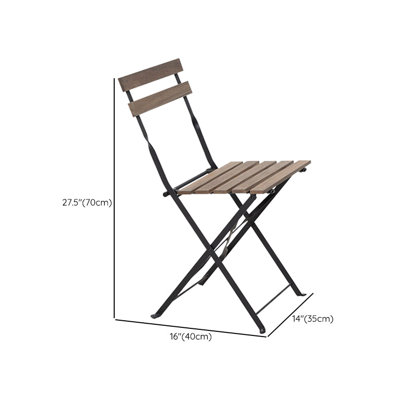 Contemporary Outdoor Chair Solid Wood Folding Patio Dining Chair