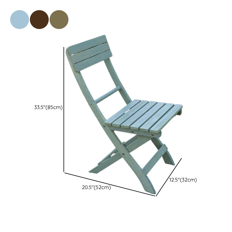 Contemporary Outdoor Chair Solid Wood Folding Patio Dining Chair