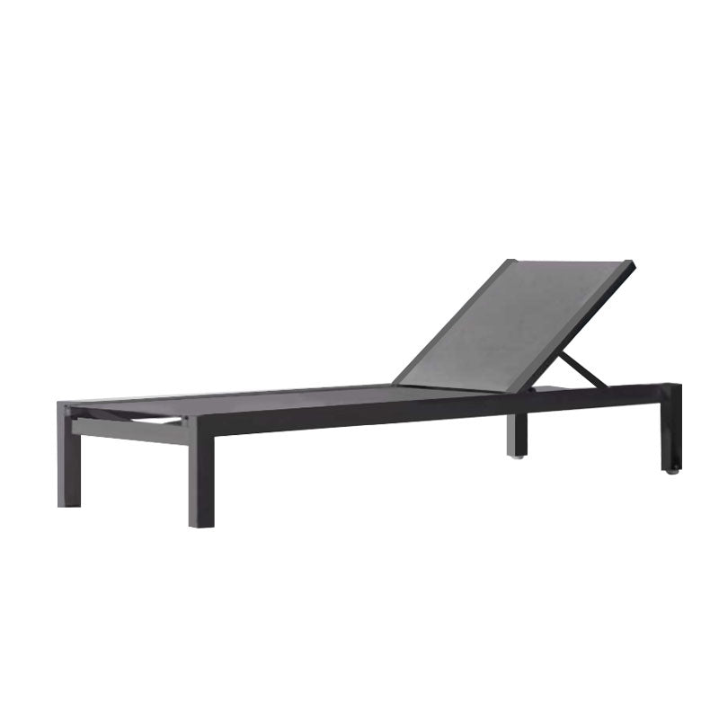 Industrial Style Outdoor Sofa Black Aluminum Standard Seating