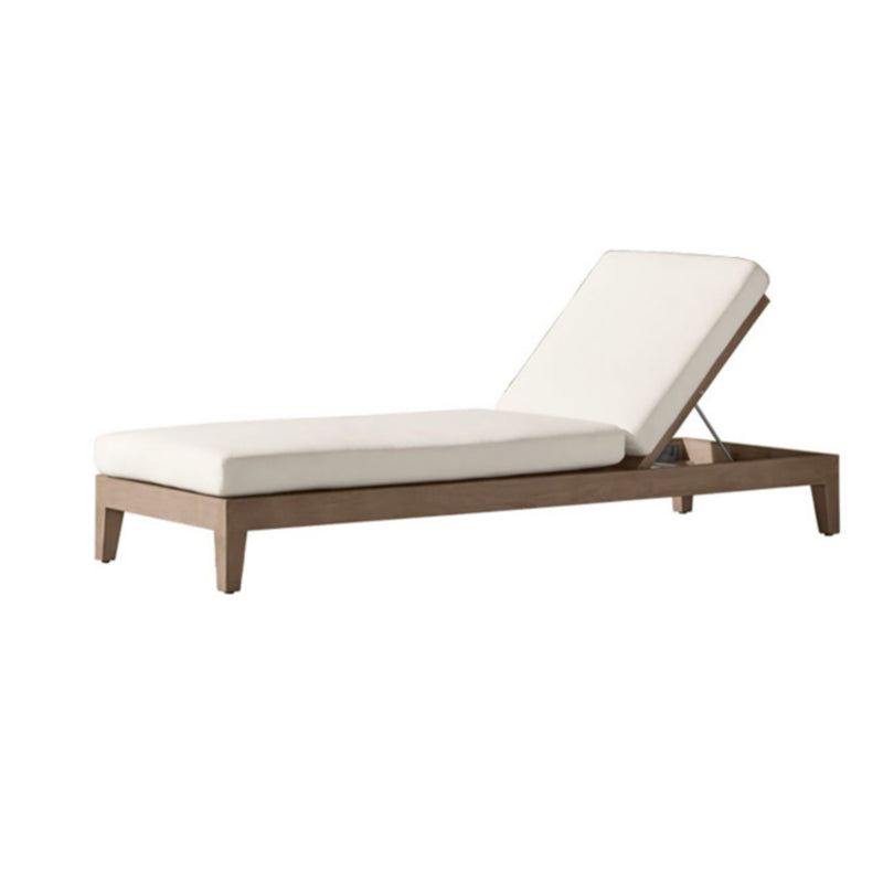 Wooden Outdoor Sofa Arc Shape Contemporary Style Tuxedo Arm Loveseat