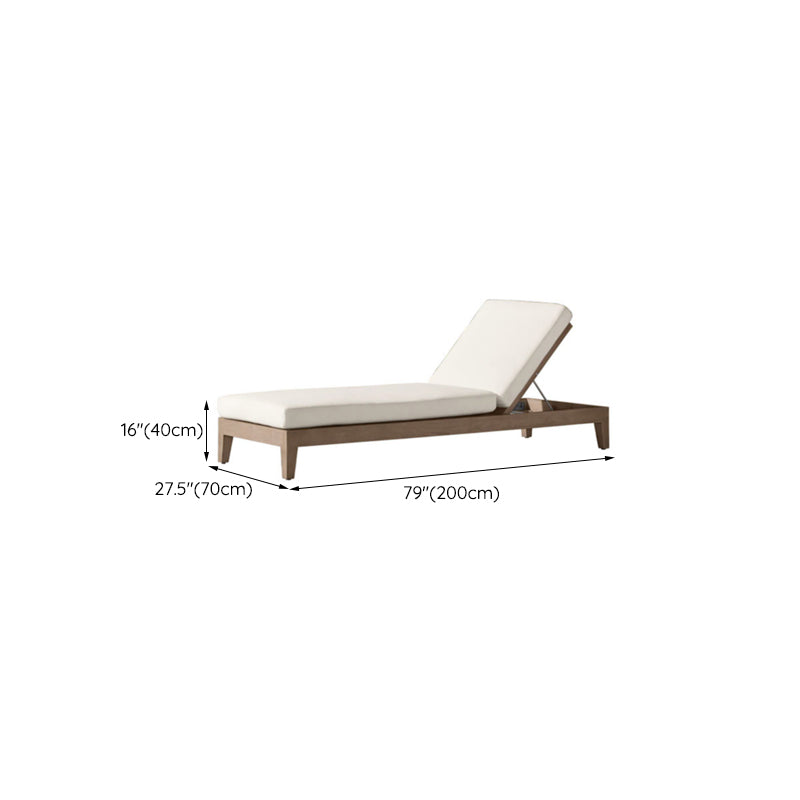 Wooden Outdoor Sofa Arc Shape Contemporary Style Tuxedo Arm Loveseat