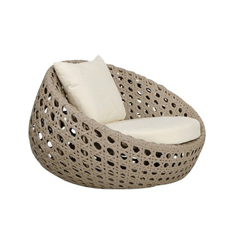 Willow Vine Outdoor Sofa Arc Shape Contemporary Style Seating in Light Wood