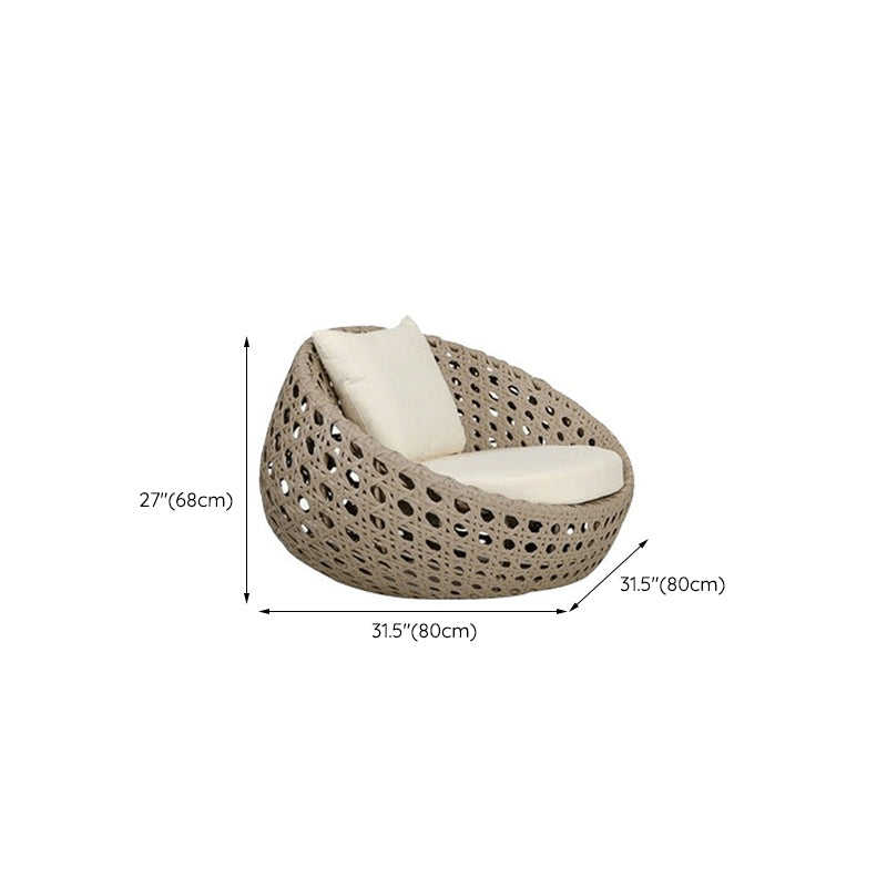 Willow Vine Outdoor Sofa Arc Shape Contemporary Style Seating in Light Wood