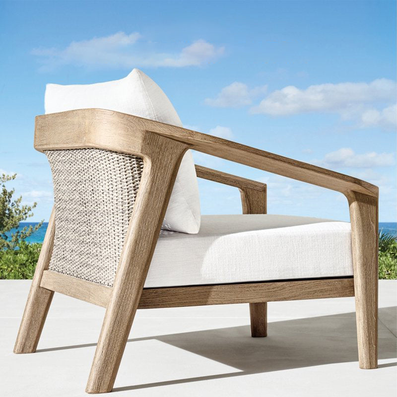 Classic Farmhouse Style Outdoor Sofa Wooden with Legs Seating