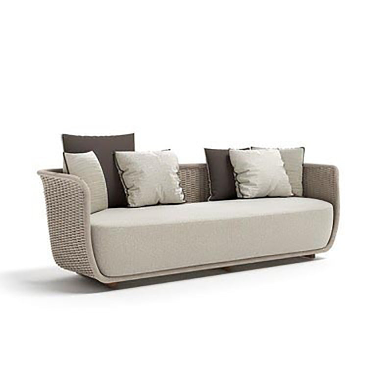 31" Wide Contemporary Patio Sofa Water Resistant Outdoor Patio Sofa