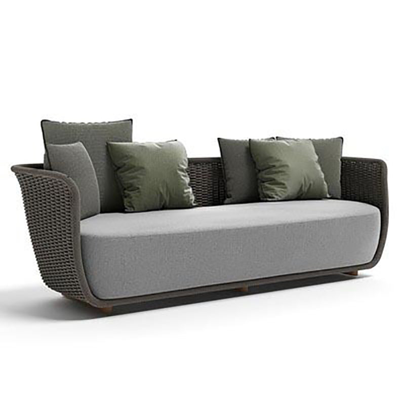 31" Wide Contemporary Patio Sofa Water Resistant Outdoor Patio Sofa