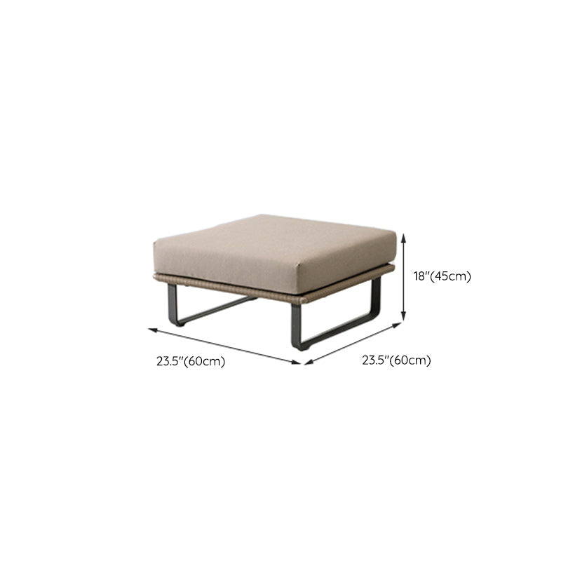 Contemporary Metal Frame Outdoor Sofa Water Resistant Patio Sofa