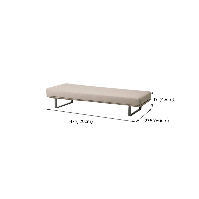 Contemporary Metal Frame Outdoor Sofa Water Resistant Patio Sofa