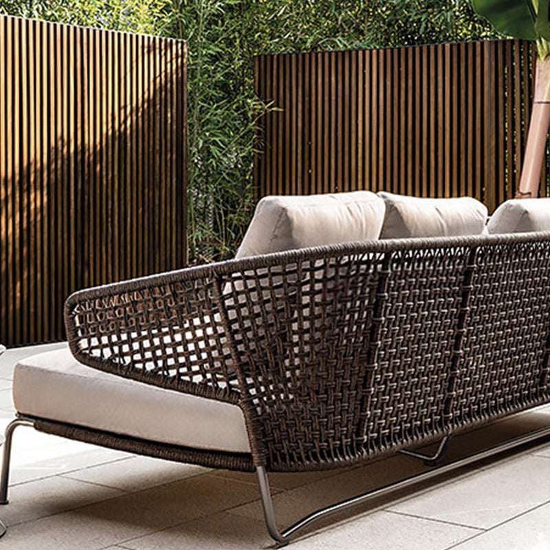 UV Resistant Metal Patio Sofa  Outdoor Patio Sofa with Cushion