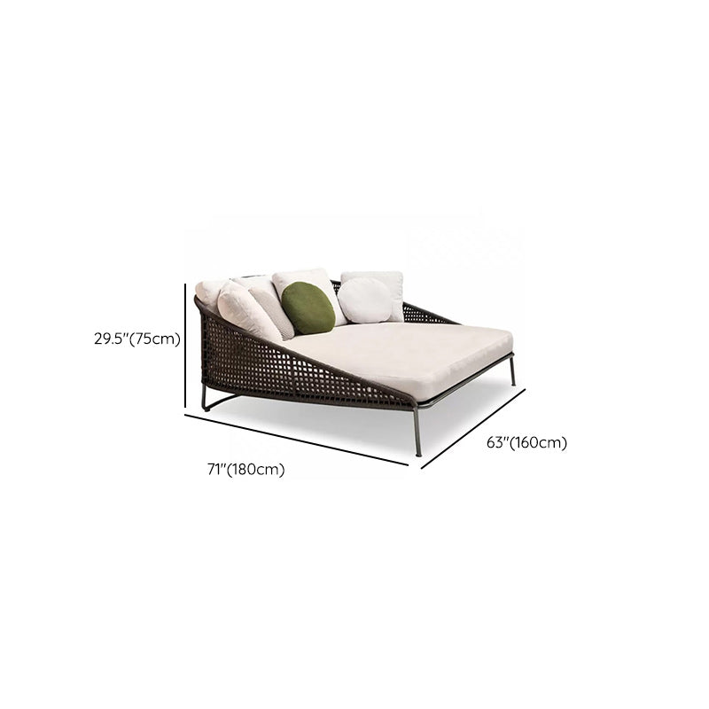 UV Resistant Metal Patio Sofa  Outdoor Patio Sofa with Cushion