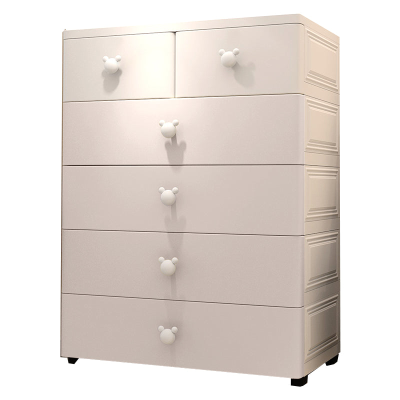 Modern Kids Nightstand Vertical Nursery Dresser with 6 Drawers