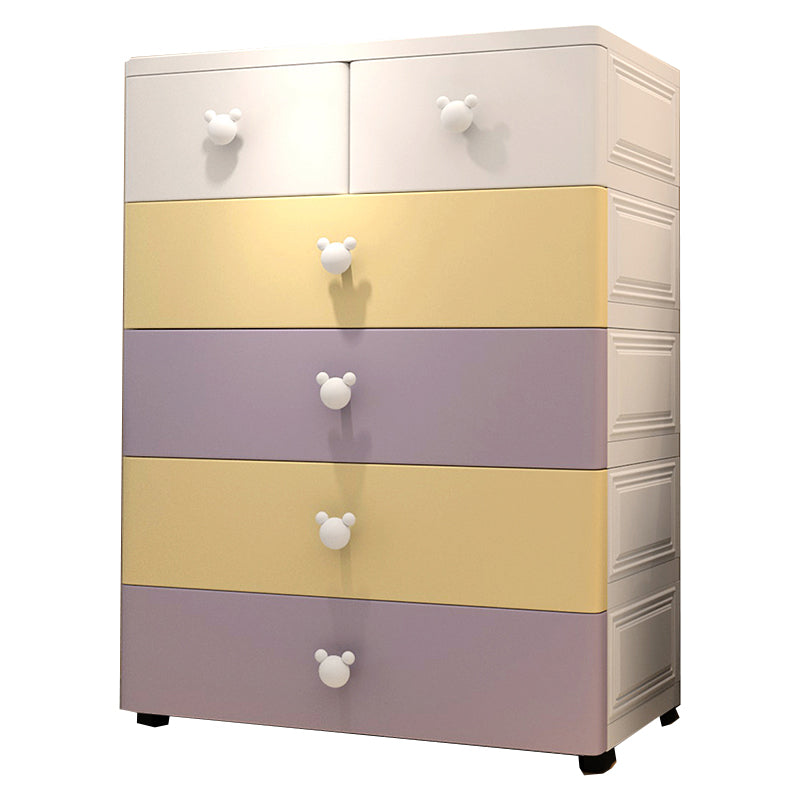 Modern Kids Nightstand Vertical Nursery Dresser with 6 Drawers