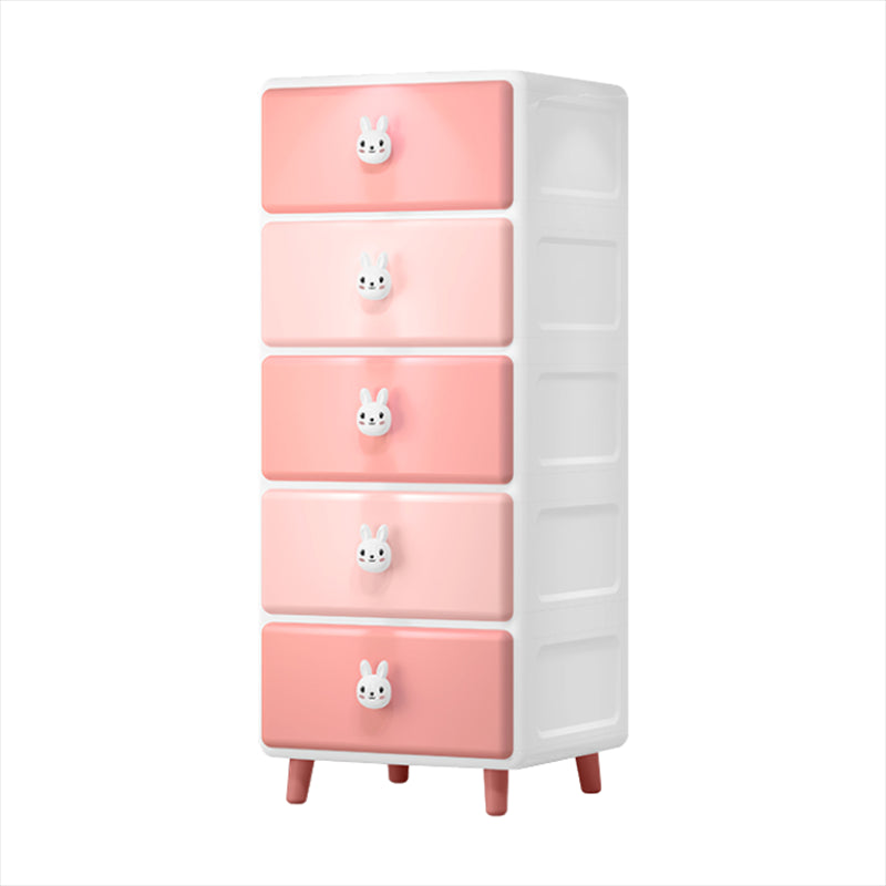 Ultra Modern Vertical Kids Dresser Set Plastic Kids Furniture with Drawers for Bedroom