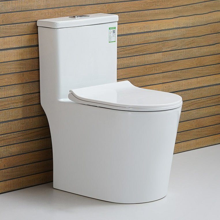 Modern Ceramic Toilet Floor Mounted One Piece Skirted Urine Toilet with Toilet Seat