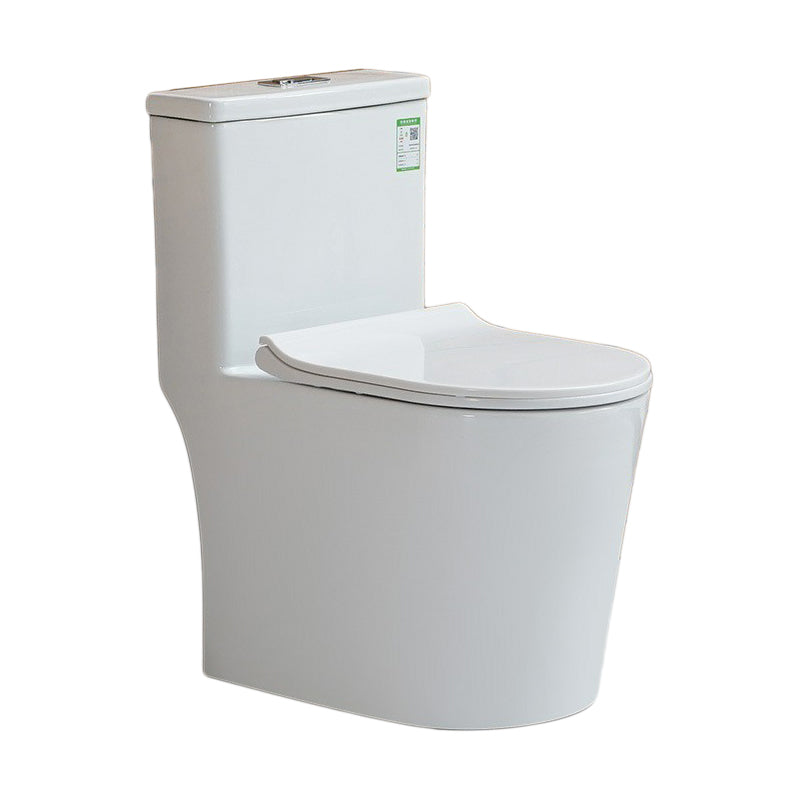 Modern Ceramic Toilet Floor Mounted One Piece Skirted Urine Toilet with Toilet Seat