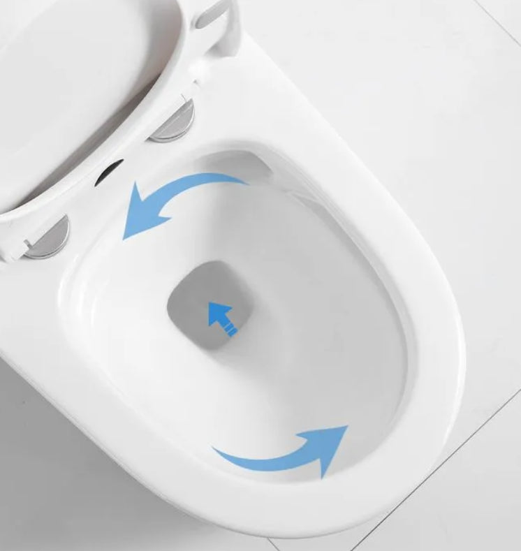 Modern Ceramic Toilet Floor Mounted One Piece Skirted Urine Toilet with Toilet Seat