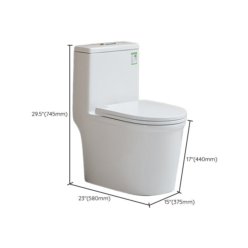 Modern Ceramic Toilet Floor Mounted One Piece Skirted Urine Toilet with Toilet Seat