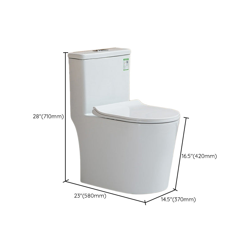 Modern Ceramic Toilet Floor Mounted One Piece Skirted Urine Toilet with Toilet Seat