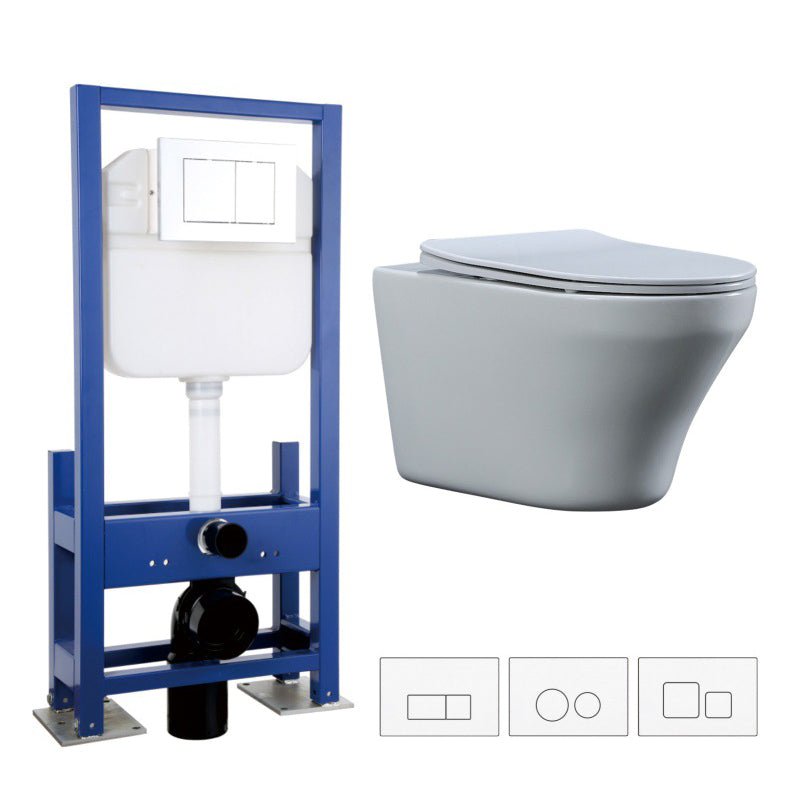 Contemporary All-In-One Flush Toilet Wall Mount Porcelain Toilet