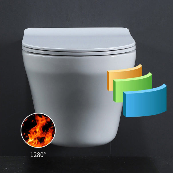 Contemporary All-In-One Flush Toilet Wall Mount Porcelain Toilet