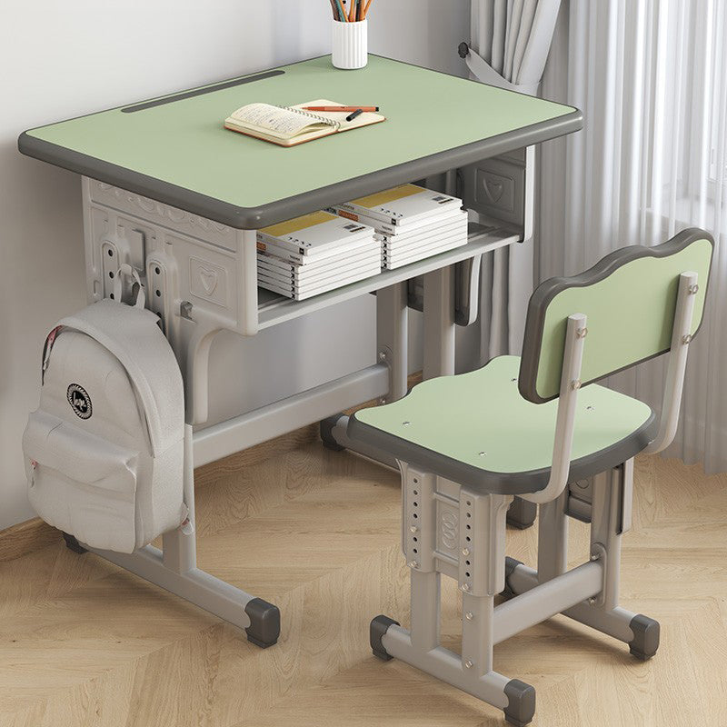 Adjustable School Kids Desk Writing Desk Kids Desk and Chair with Hutch