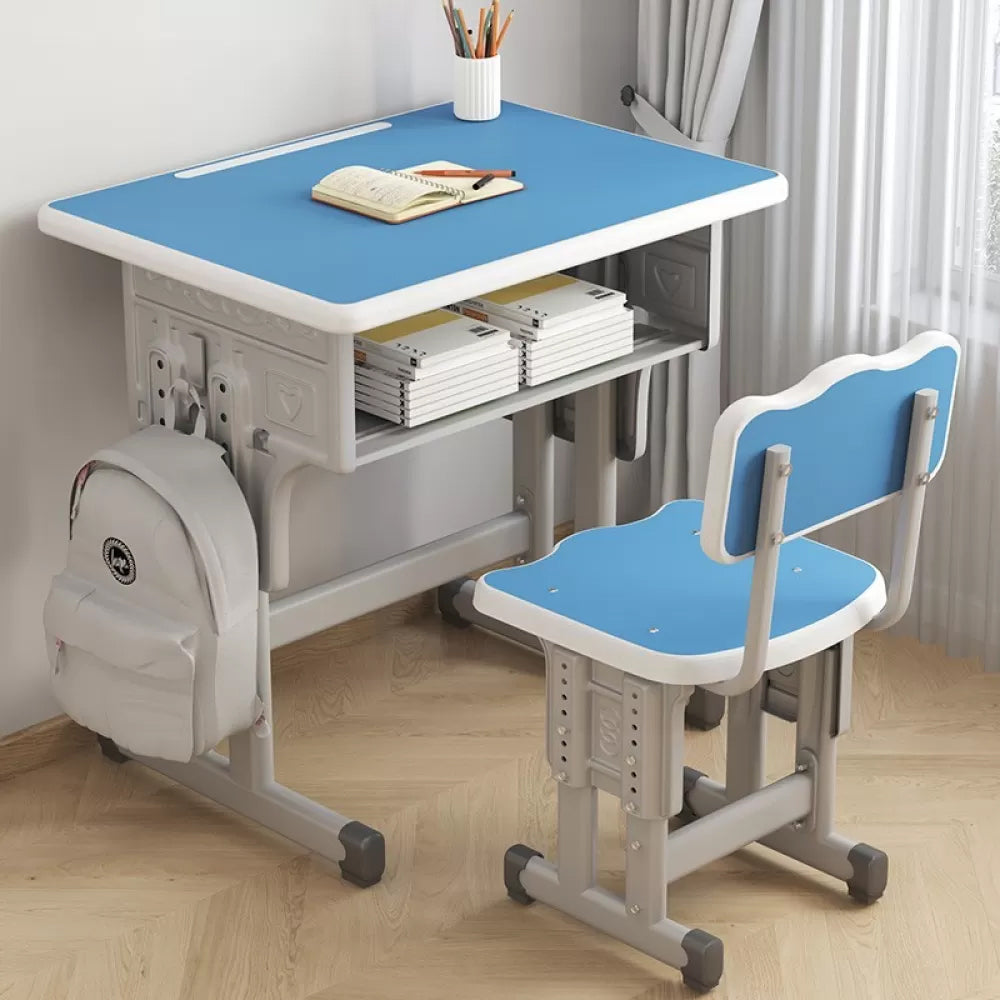 Adjustable School Kids Desk Writing Desk Kids Desk and Chair with Hutch