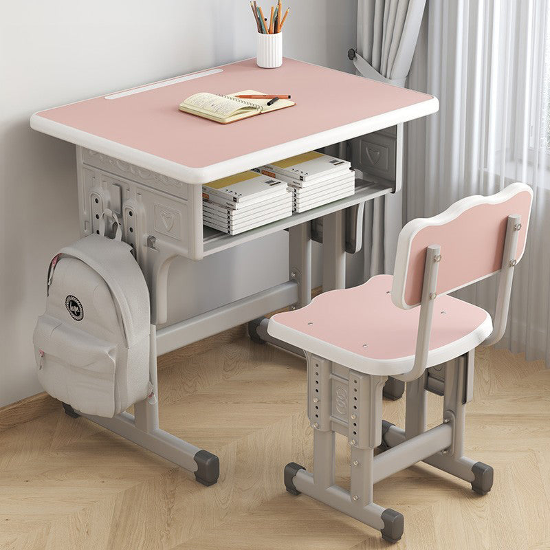 Adjustable School Kids Desk Writing Desk Kids Desk and Chair with Hutch