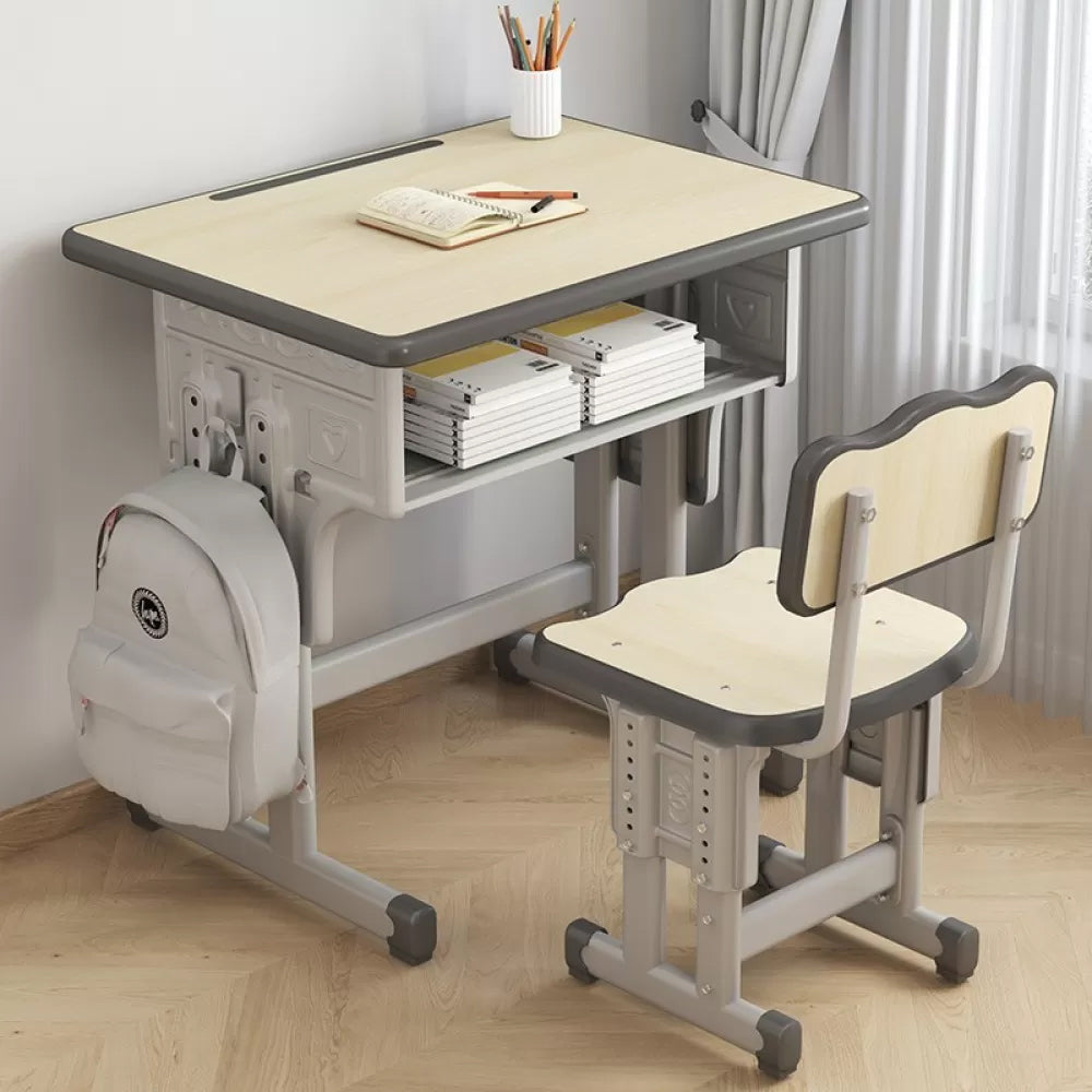 Adjustable School Kids Desk Writing Desk Kids Desk and Chair with Hutch