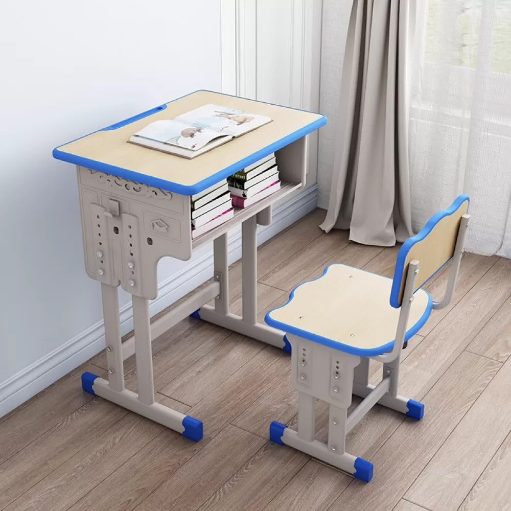 Adjustable School Kids Desk Writing Desk Kids Desk and Chair with Hutch