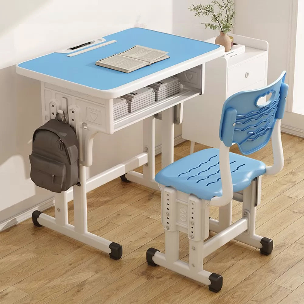 Adjustable School Kids Desk Writing Desk Kids Desk and Chair with Hutch