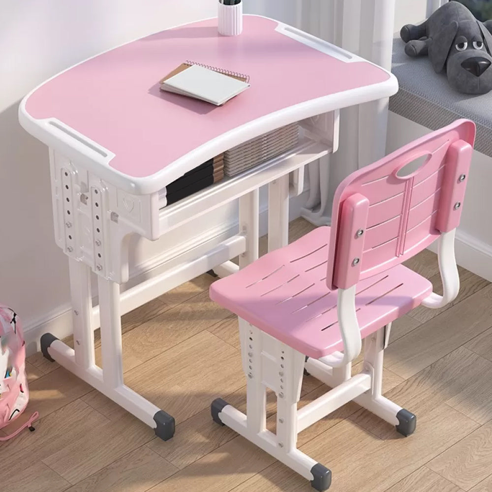 Adjustable School Kids Desk Writing Desk Kids Desk and Chair with Hutch