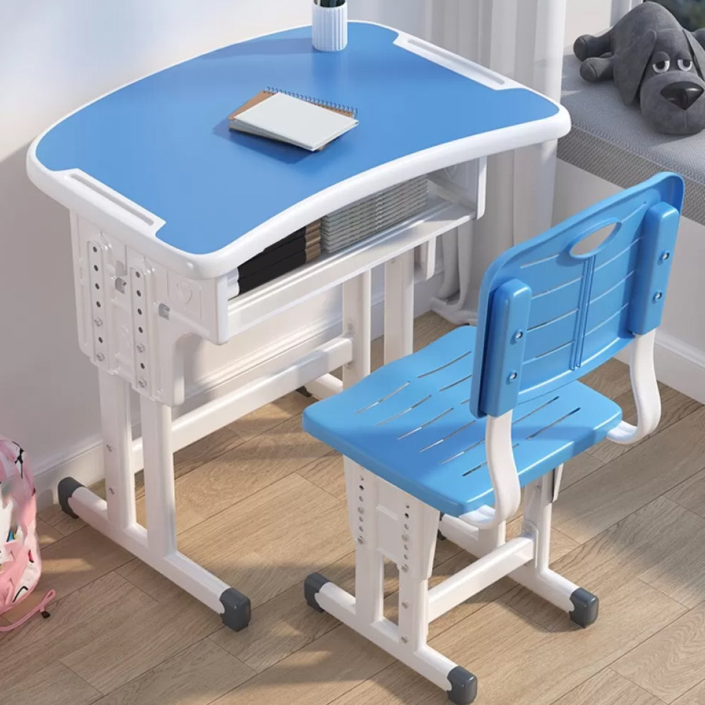 Adjustable School Kids Desk Writing Desk Kids Desk and Chair with Hutch