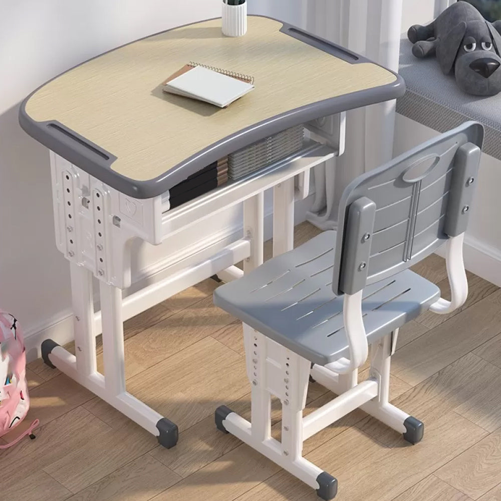 Adjustable School Kids Desk Writing Desk Kids Desk and Chair with Hutch