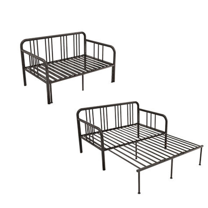 Open Frame Panel Daybed Contemporary Metal Bed with Headboard