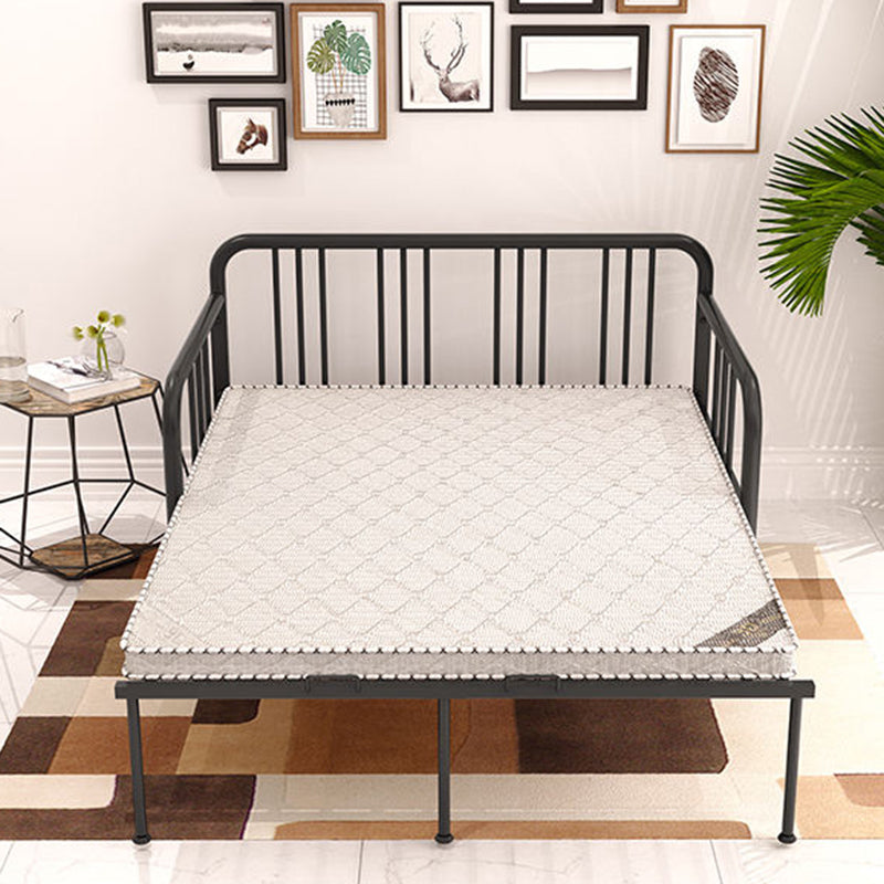 Open Frame Panel Daybed Contemporary Metal Bed with Headboard