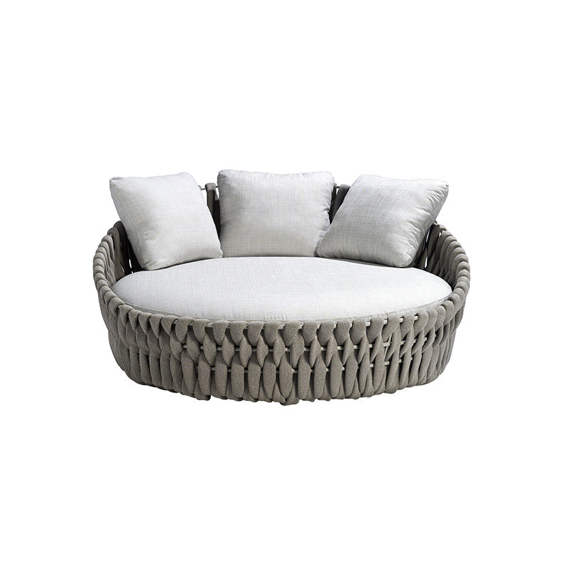 Contemporary Cushion Metal Frame Outdoor Sofa Water Resistant Patio Sofa