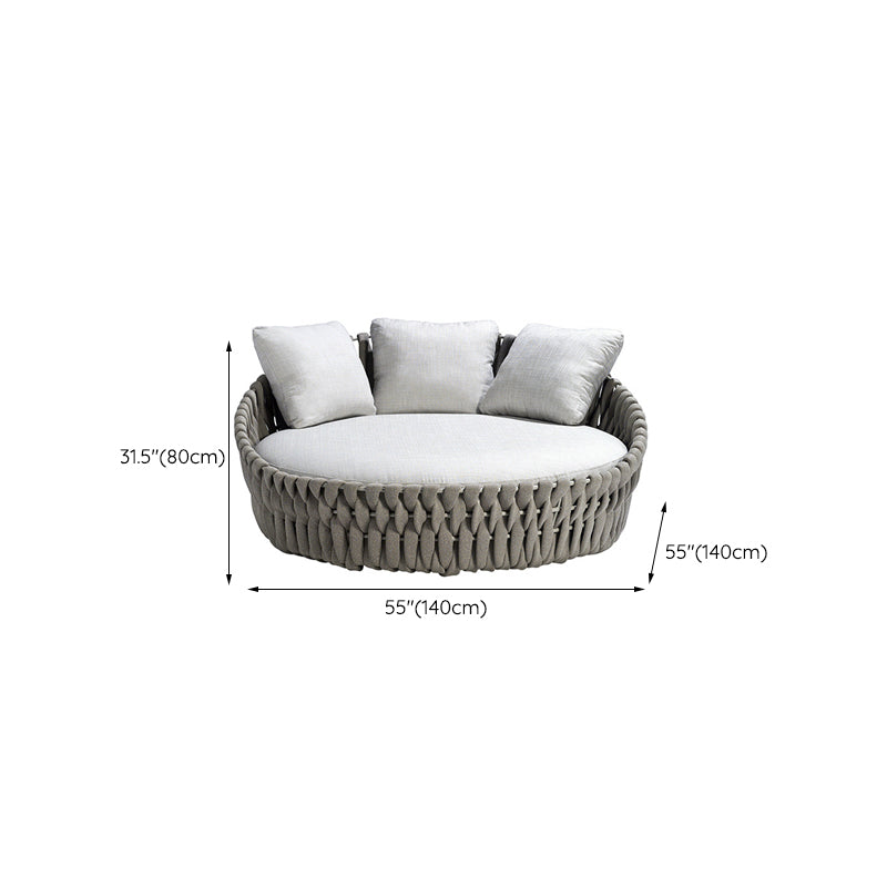 Contemporary Cushion Metal Frame Outdoor Sofa Water Resistant Patio Sofa