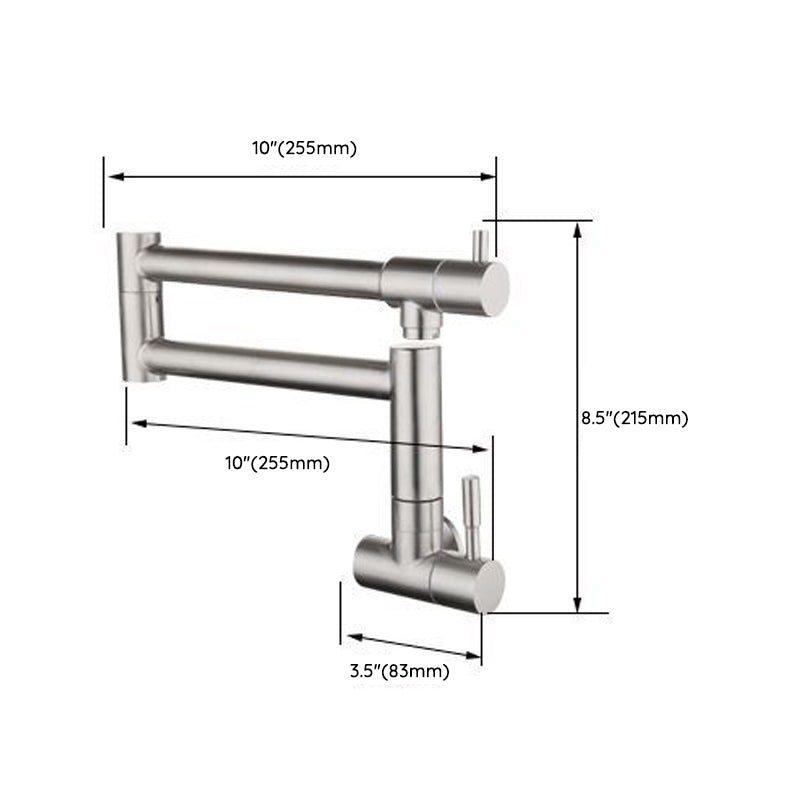 Stainless Steel Pot Filler Faucet with Single Handle No Sensor Faucet